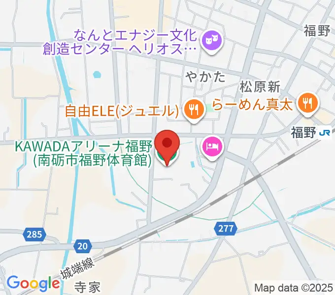 KAWADAアリーナ福野の地図