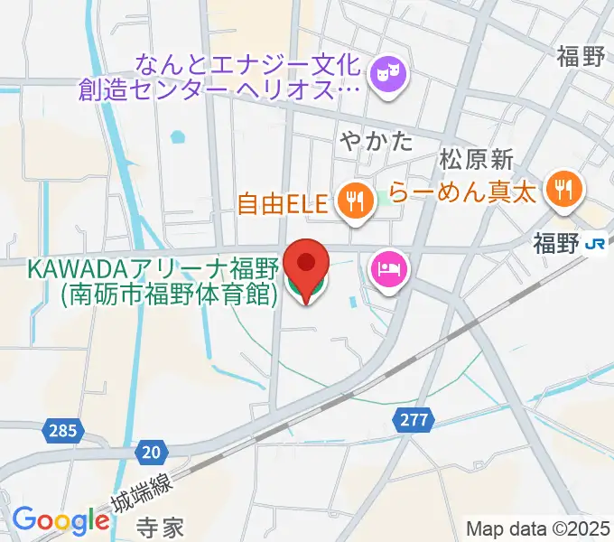 KAWADAアリーナ福野の地図