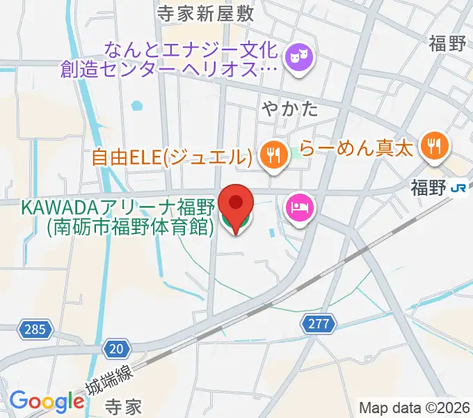 KAWADAアリーナ福野の地図