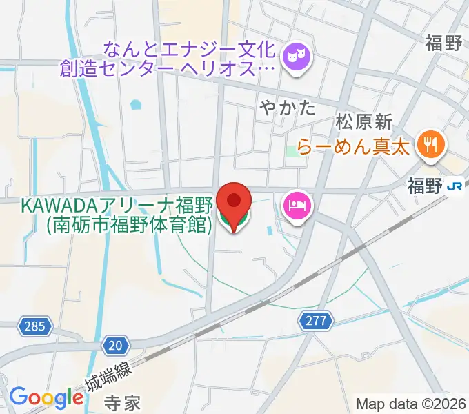 KAWADAアリーナ福野の地図