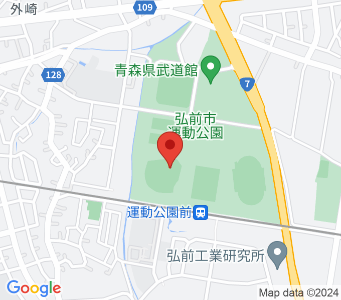 弘前市運動公園野球場 はるか夢球場の場所