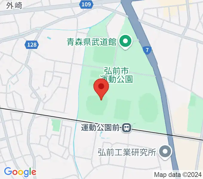 弘前市運動公園野球場 はるか夢球場の地図