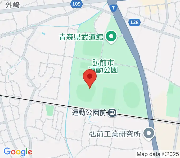弘前市運動公園野球場 はるか夢球場の地図