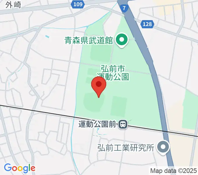 弘前市運動公園野球場の地図
