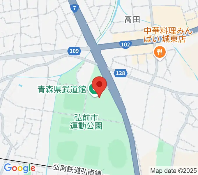 青森県武道館の地図
