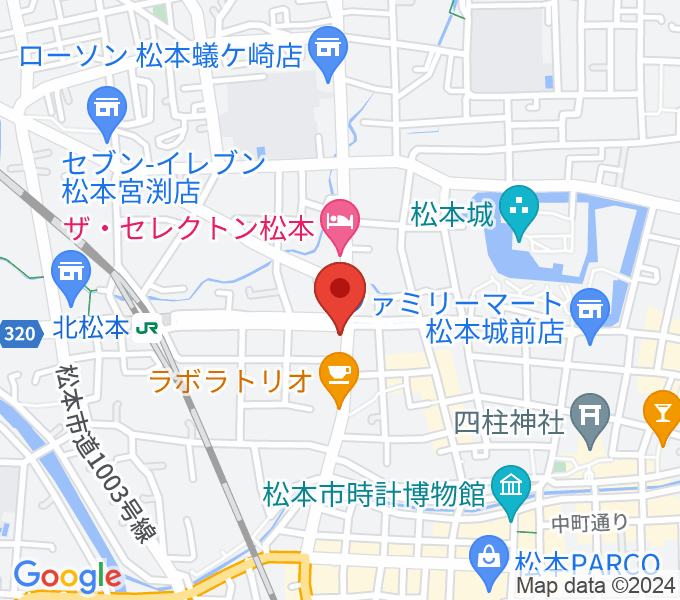 日本ヴァイオリン松本店の場所