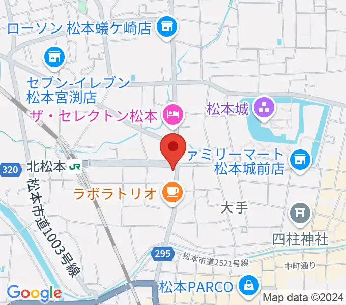 日本ヴァイオリン松本店の地図