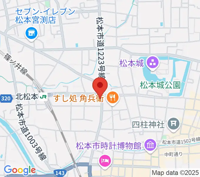 日本ヴァイオリン松本店の地図