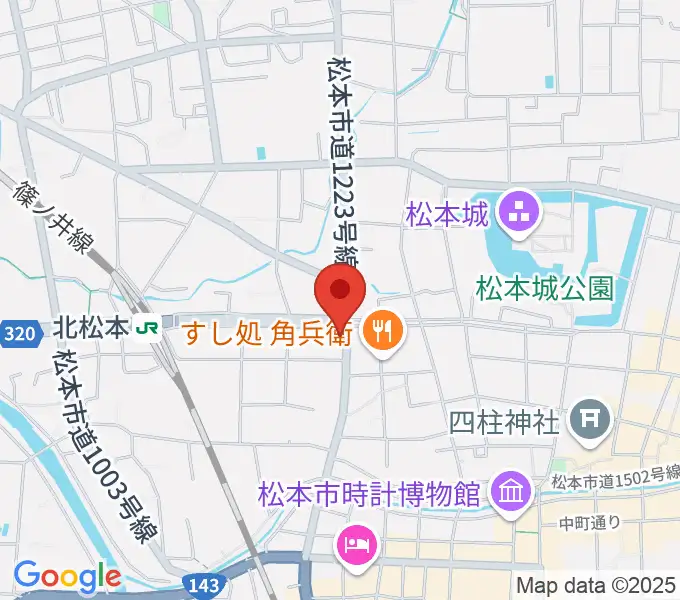 日本ヴァイオリン松本店の地図