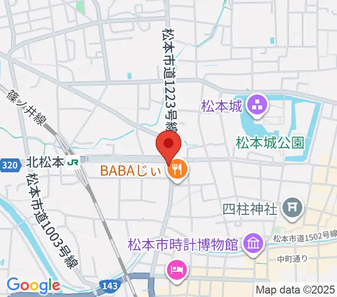 日本ヴァイオリン松本店の地図