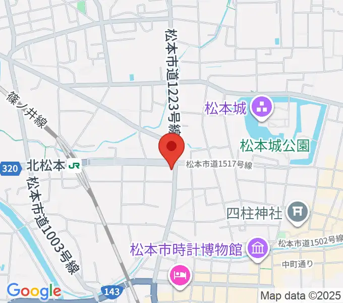 日本ヴァイオリン松本店の地図