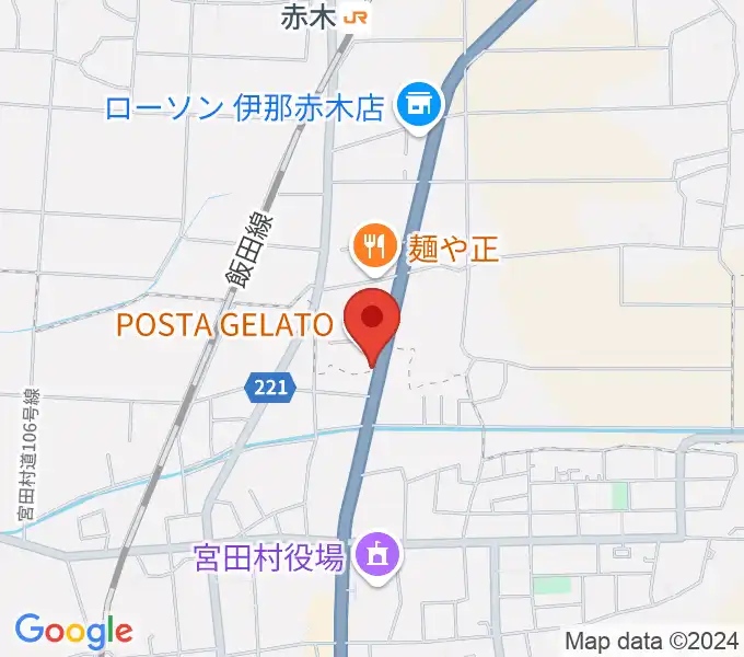 テガミスタジオの地図