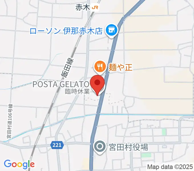 テガミスタジオの地図