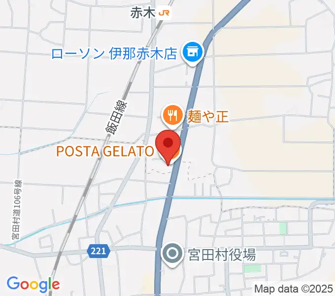 テガミスタジオの地図