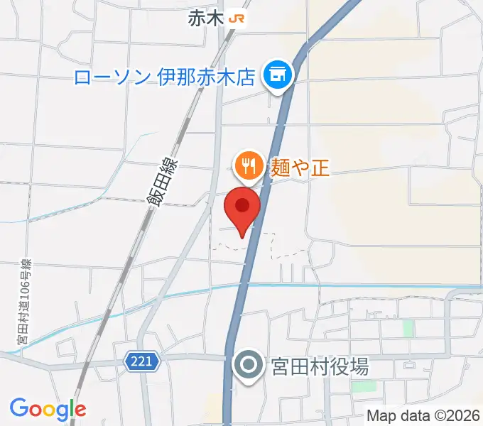 テガミスタジオの地図