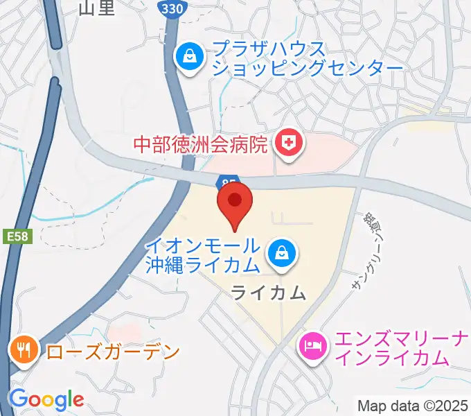 島村楽器 イオンモール沖縄ライカム店の地図