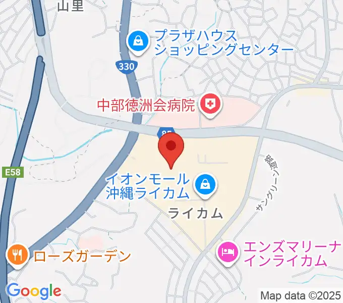 島村楽器 イオンモール沖縄ライカム店の地図