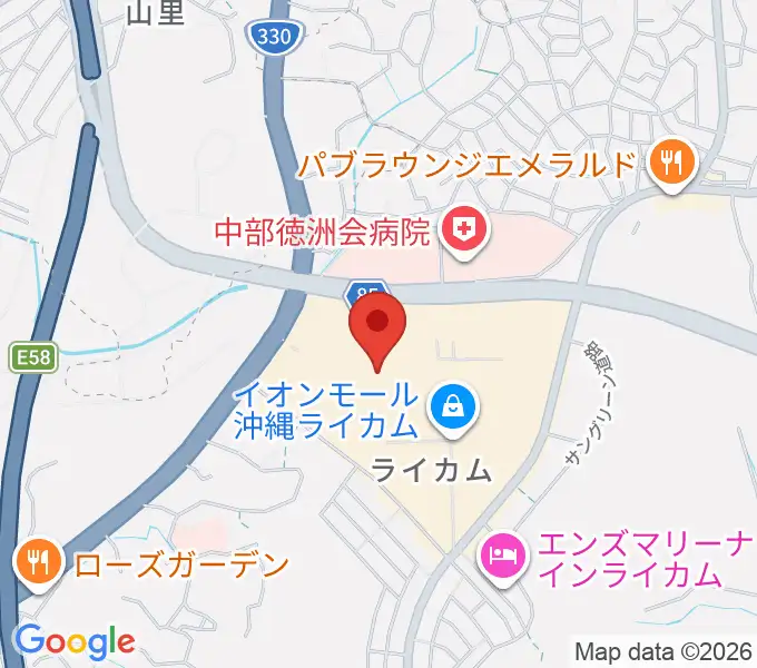 島村楽器 イオンモール沖縄ライカム店の地図