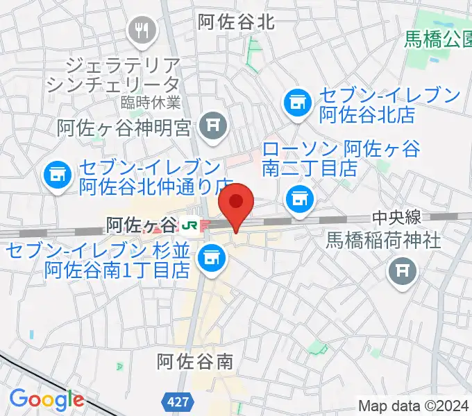 スタジオ音楽館 阿佐ヶ谷の地図