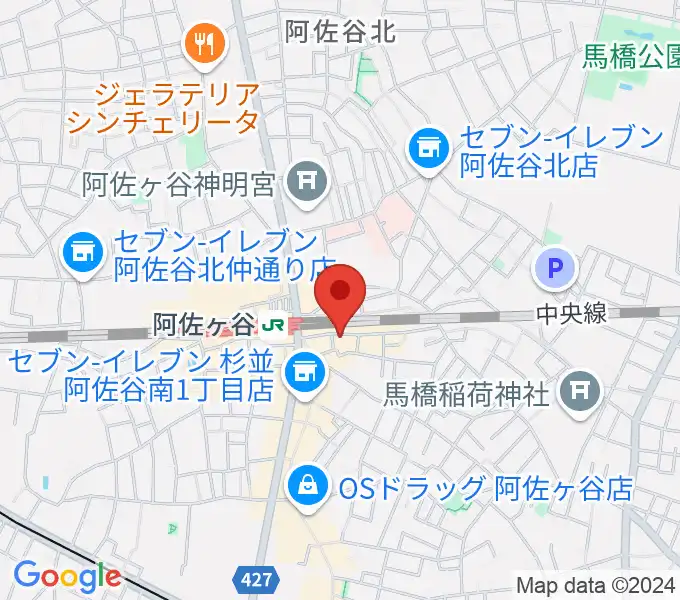 スタジオ音楽館 阿佐ヶ谷の地図