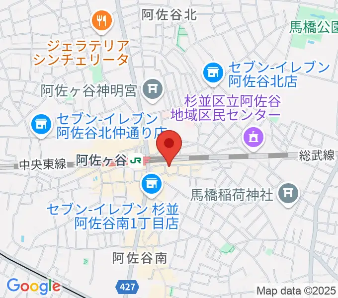 スタジオ音楽館 阿佐ヶ谷の地図