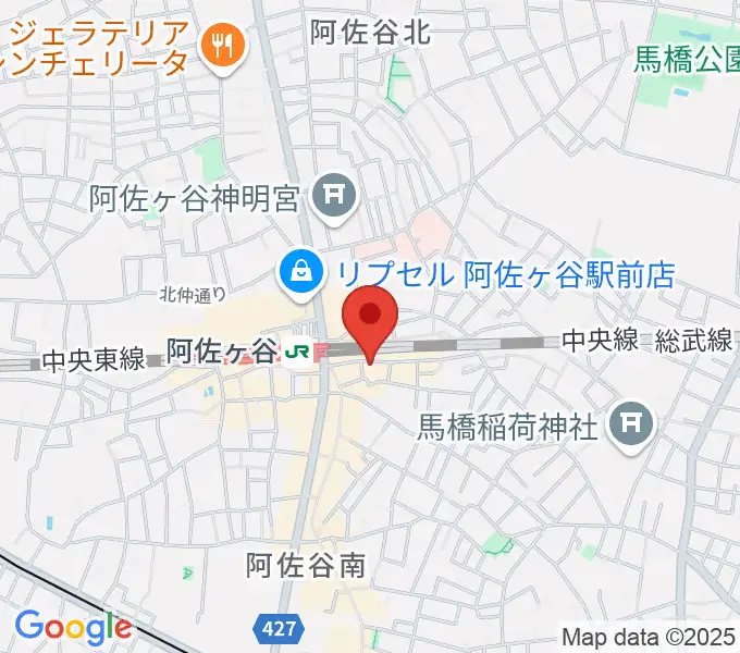 スタジオ音楽館 阿佐ヶ谷の地図