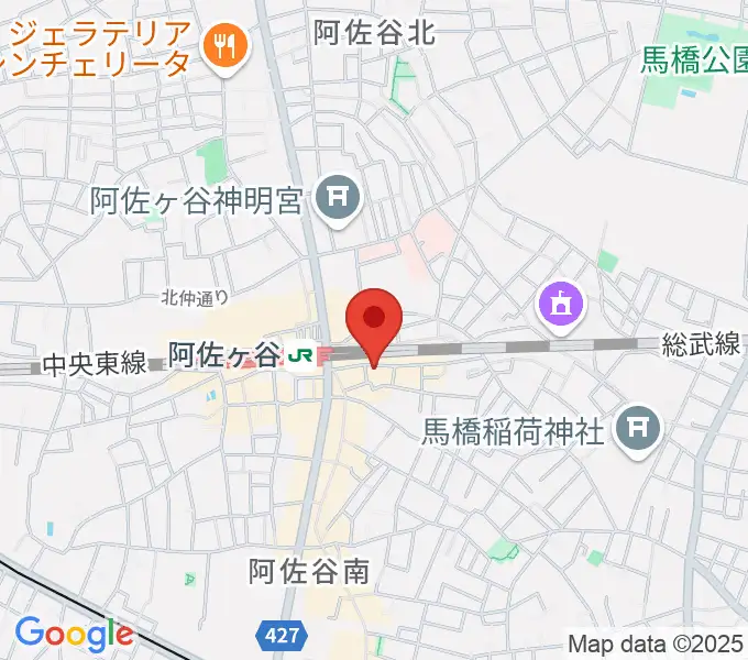 スタジオ音楽館 阿佐ヶ谷の地図