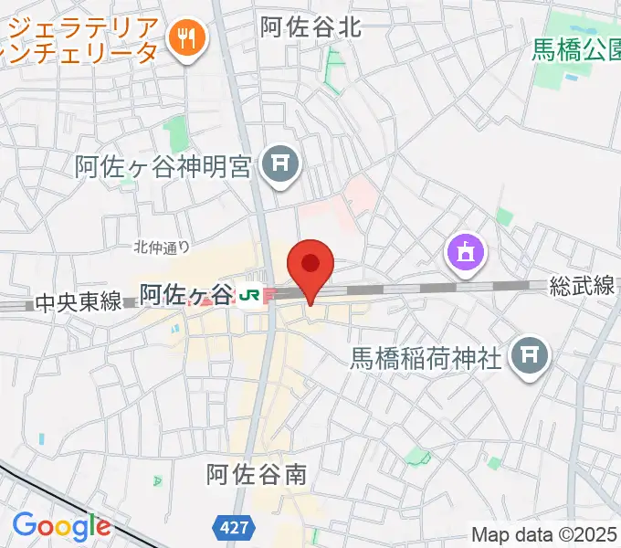 スタジオ音楽館 阿佐ヶ谷の地図