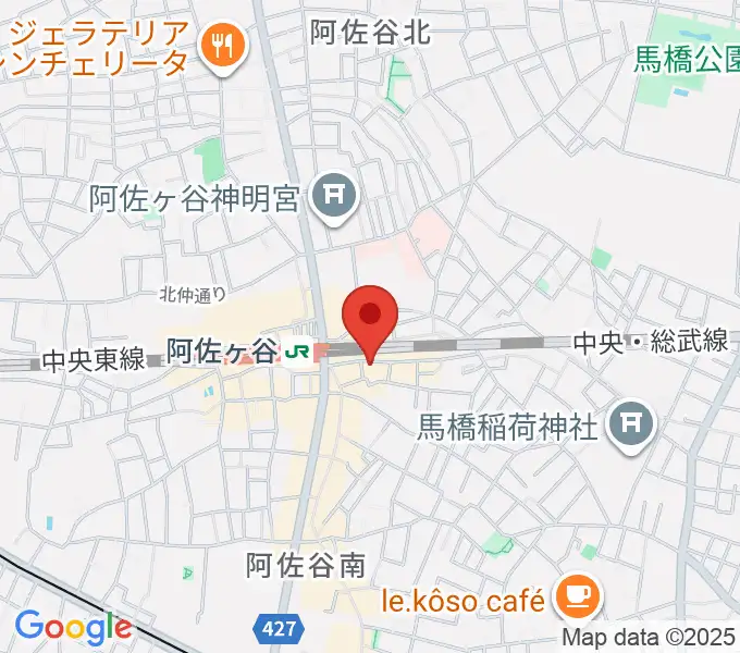 スタジオ音楽館 阿佐ヶ谷の地図