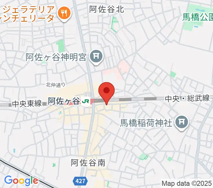スタジオ音楽館 阿佐ヶ谷の地図