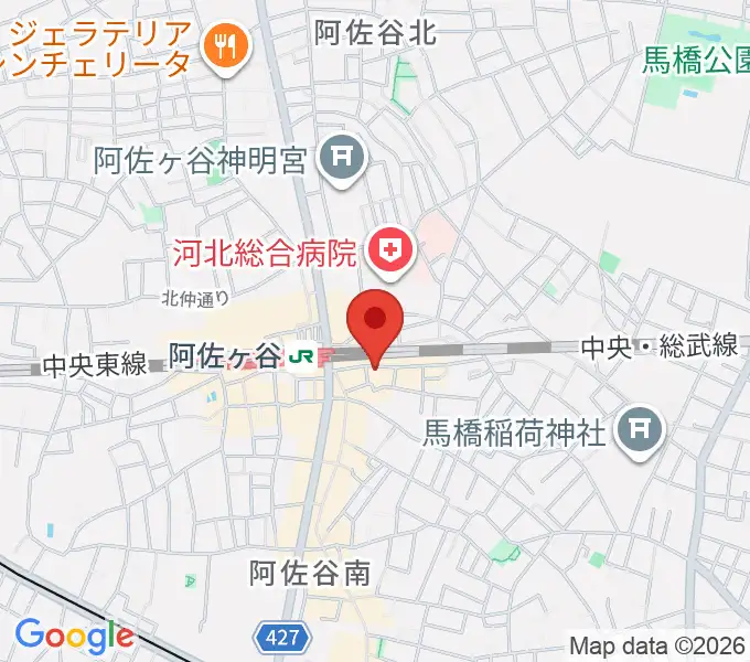 スタジオ音楽館 阿佐ヶ谷の地図