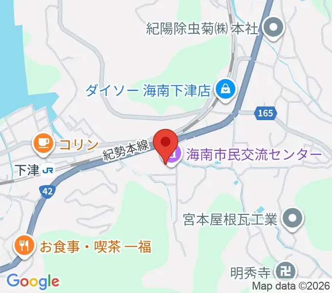 海南市民交流センターの地図