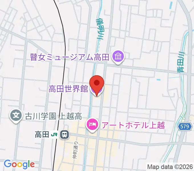 高田世界館の地図