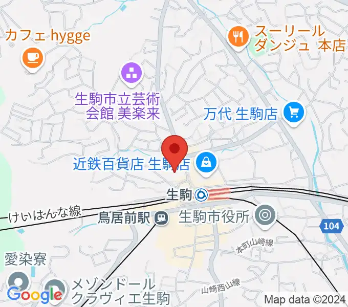 たけまるホールの地図