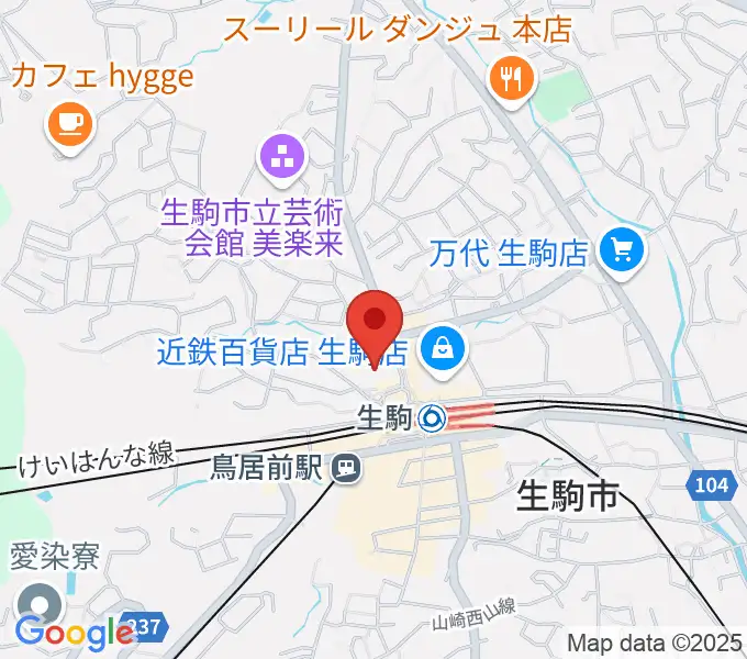 たけまるホールの地図