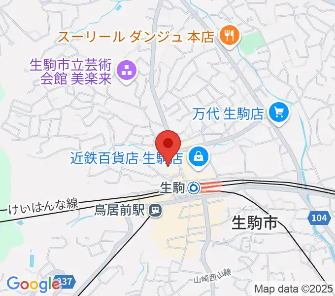 たけまるホールの地図