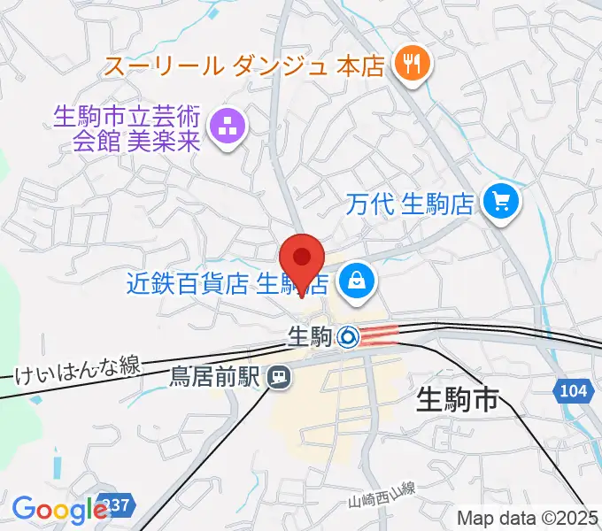たけまるホールの地図