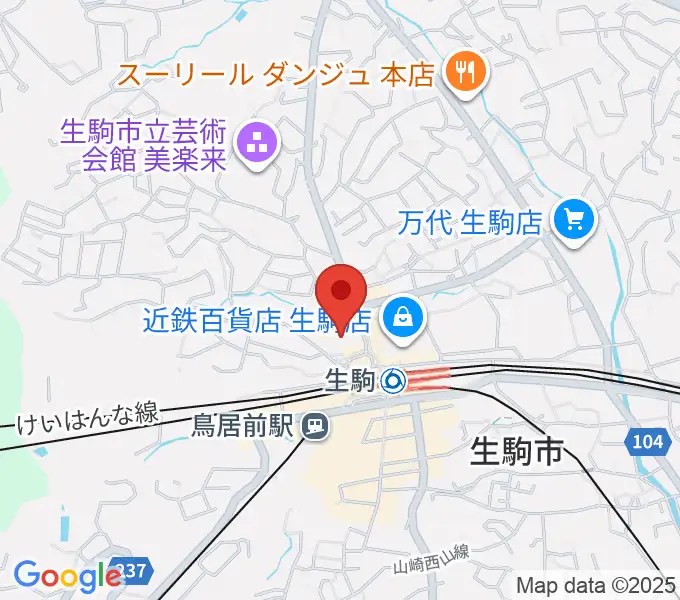 たけまるホールの地図