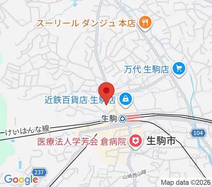 たけまるホールの地図
