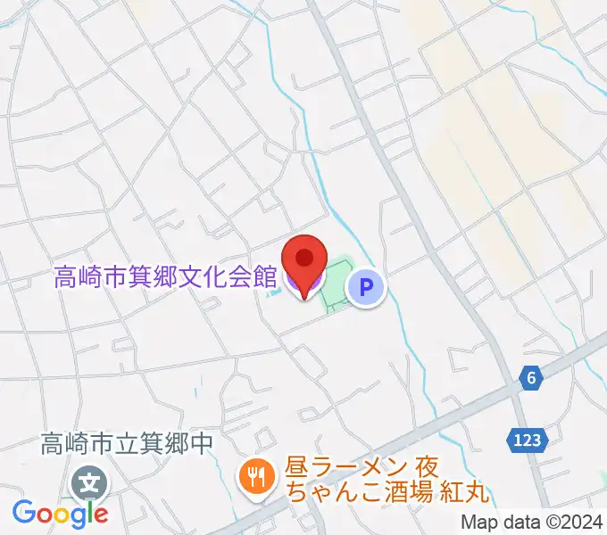 箕郷文化会館の地図