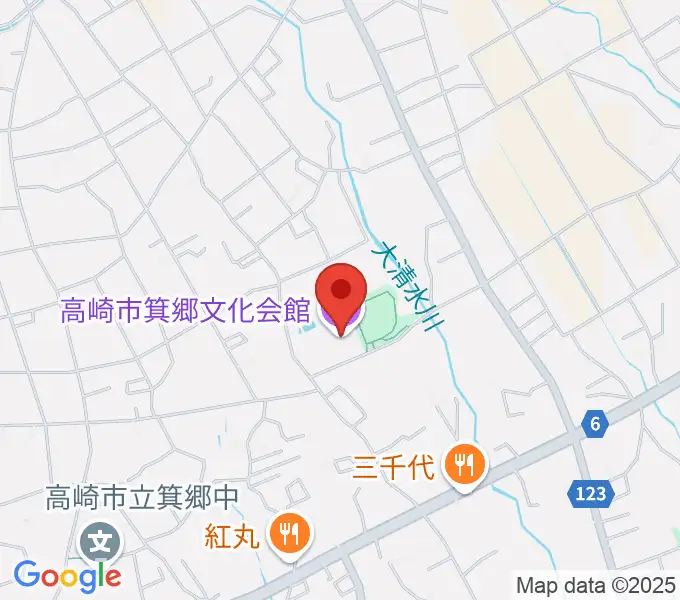 箕郷文化会館の地図