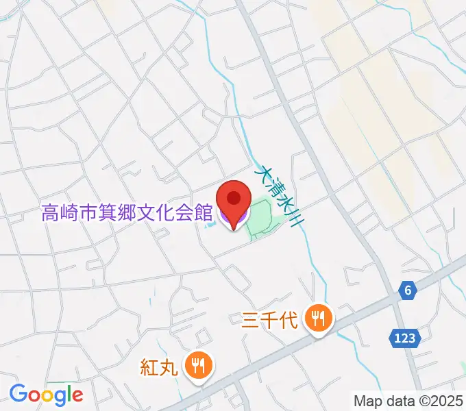 箕郷文化会館の地図