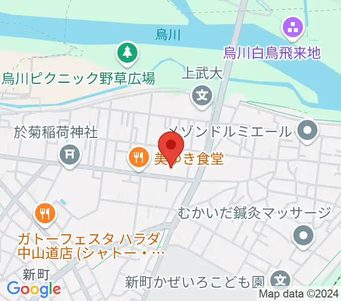 新町文化ホールの地図