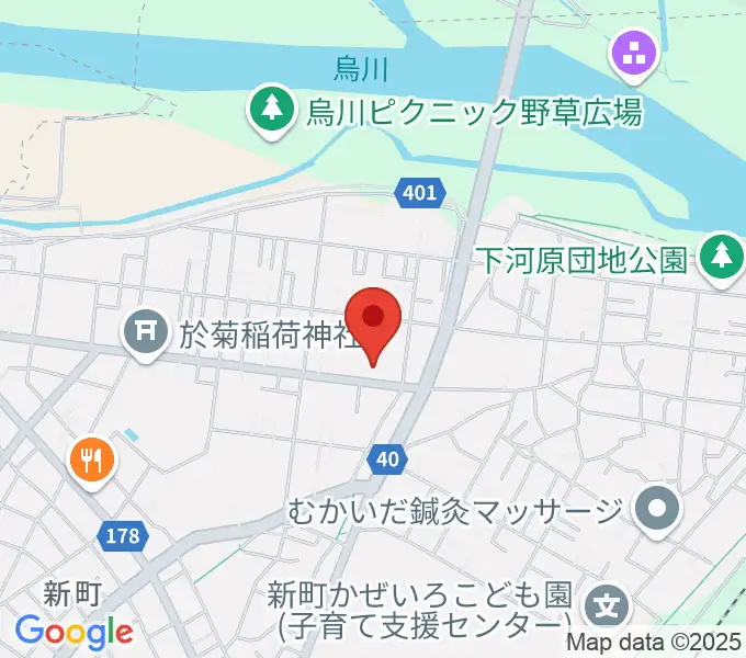 新町文化ホールの地図