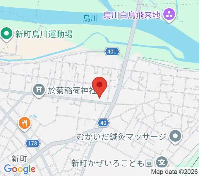 新町文化ホールの地図