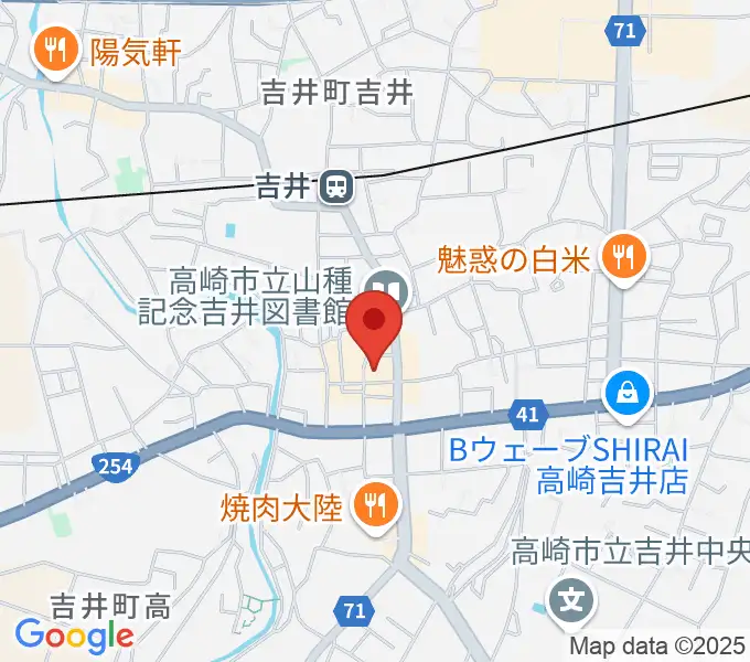 吉井文化会館の地図