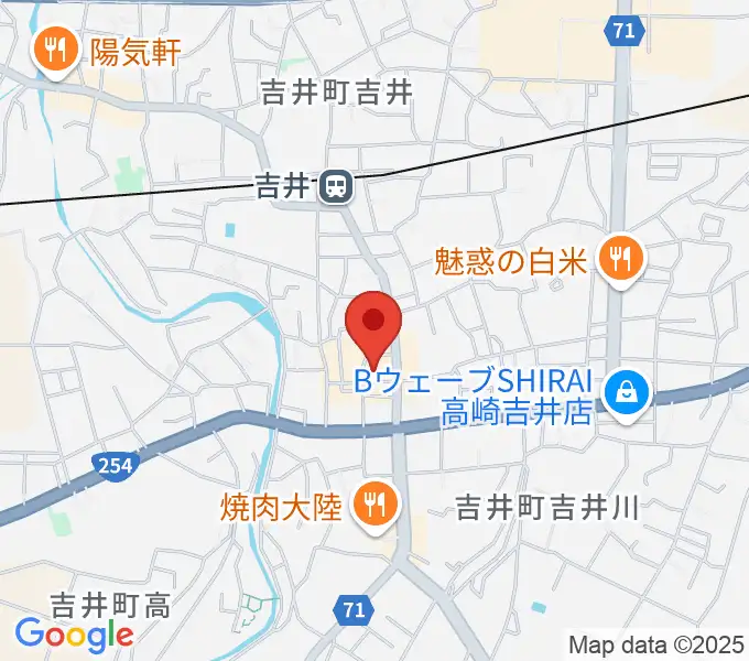 吉井文化会館の地図