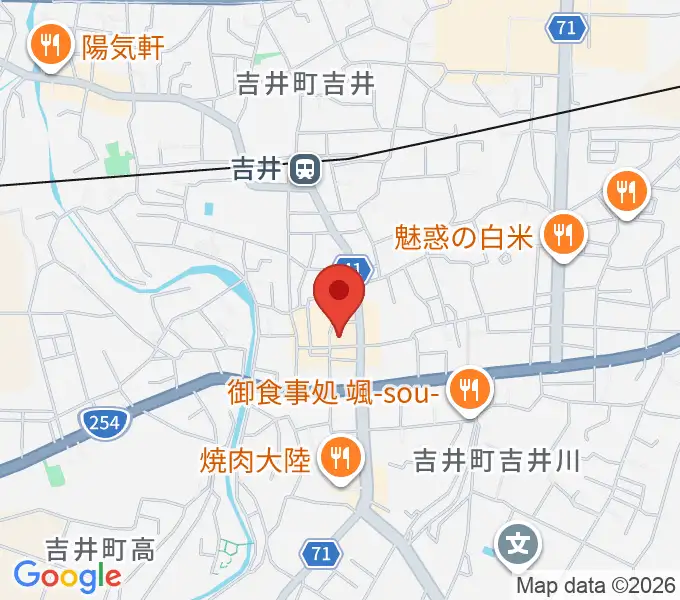 吉井文化会館の地図