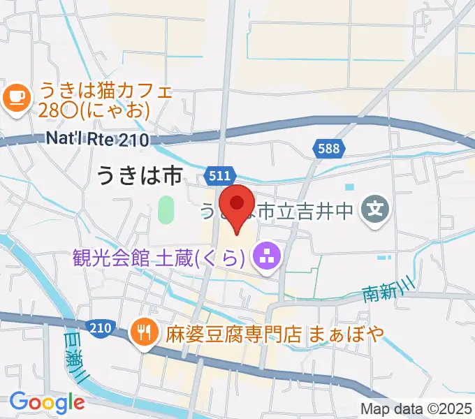 白壁ホールの地図