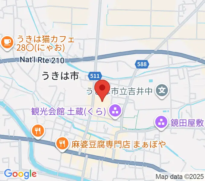 白壁ホールの地図